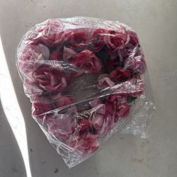 Artificial Rose Wreath It Lights Up For Valentines Day Must Pick Up Today Or Tomorrow 