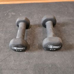 5lb Neoprene Rubber Coated Dumbbells-