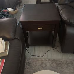 Cherry wood end table set