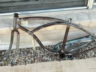 Vintage 1963 Schwinn Sting-Ray Style 20" Frame & Fork + Chainguard