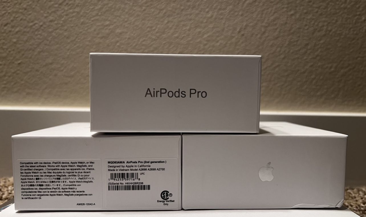 Apple AirPods Pro 2nd Generation-New In Box-Free Shipping 