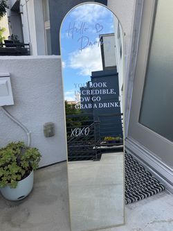 Mirror with wedding decal