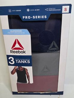 Reebok 3pk Pro Series Performance Tanks Mens Small