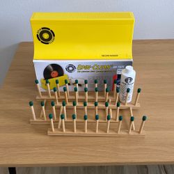 Spin Clean Vinyl Record Washer Kit With LP Drying Racks 