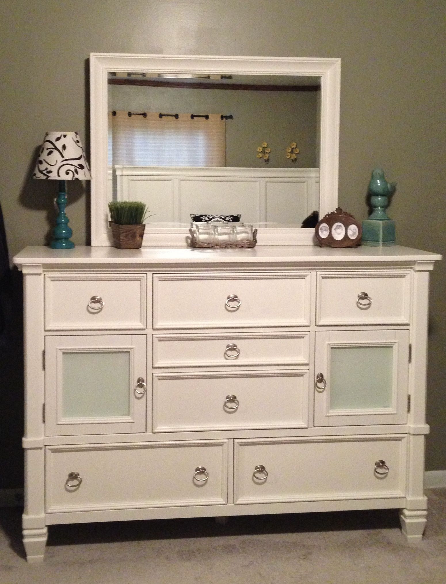Farmhouse Dresser, Mirror & King Bed Frame *Please See Description For Details*