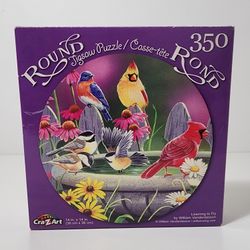 350-piece Round Jigsaw Puzzle titled Learning to Fly
