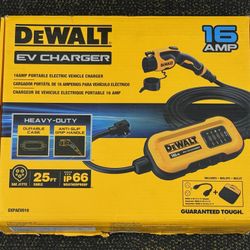 DEWALT DXPAEV016 Level-2 Portable Electric Vehicle EV Charger up to 16 Amps, 120-240-Volt AC 3.8 KW