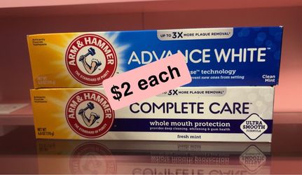 Arm and hammer toothpaste