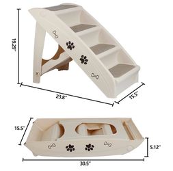 4-step foldable plastic pet ladder with paw print 🐾 YES AVAILABLE  $25.00 CASH ONLY DELRAY BEACH 🏖️