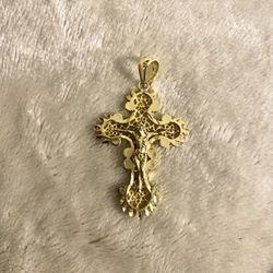 Gold plated Jesus Cross pendant