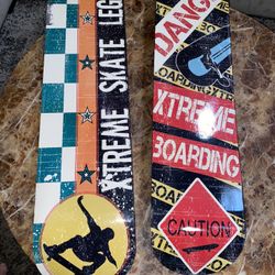 (2) Skate Board Wall Decor  