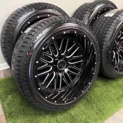 NEW22x12 gloss black/milled wheels and atturo 285/45r22 tires