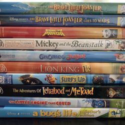 Kid’s DVDs Lot Of 10 Disney Pixar And More!