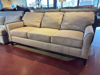 BROYHILL Three Seater Sofa with Wood Base