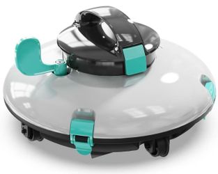 Cordless Robotic Pool Cleaner, Automatic Above Ground Pool Vacuum with 70 Mins Runtime, 15KPa Powerful Suction, Self-Parking, Lightweight, Ideal for A