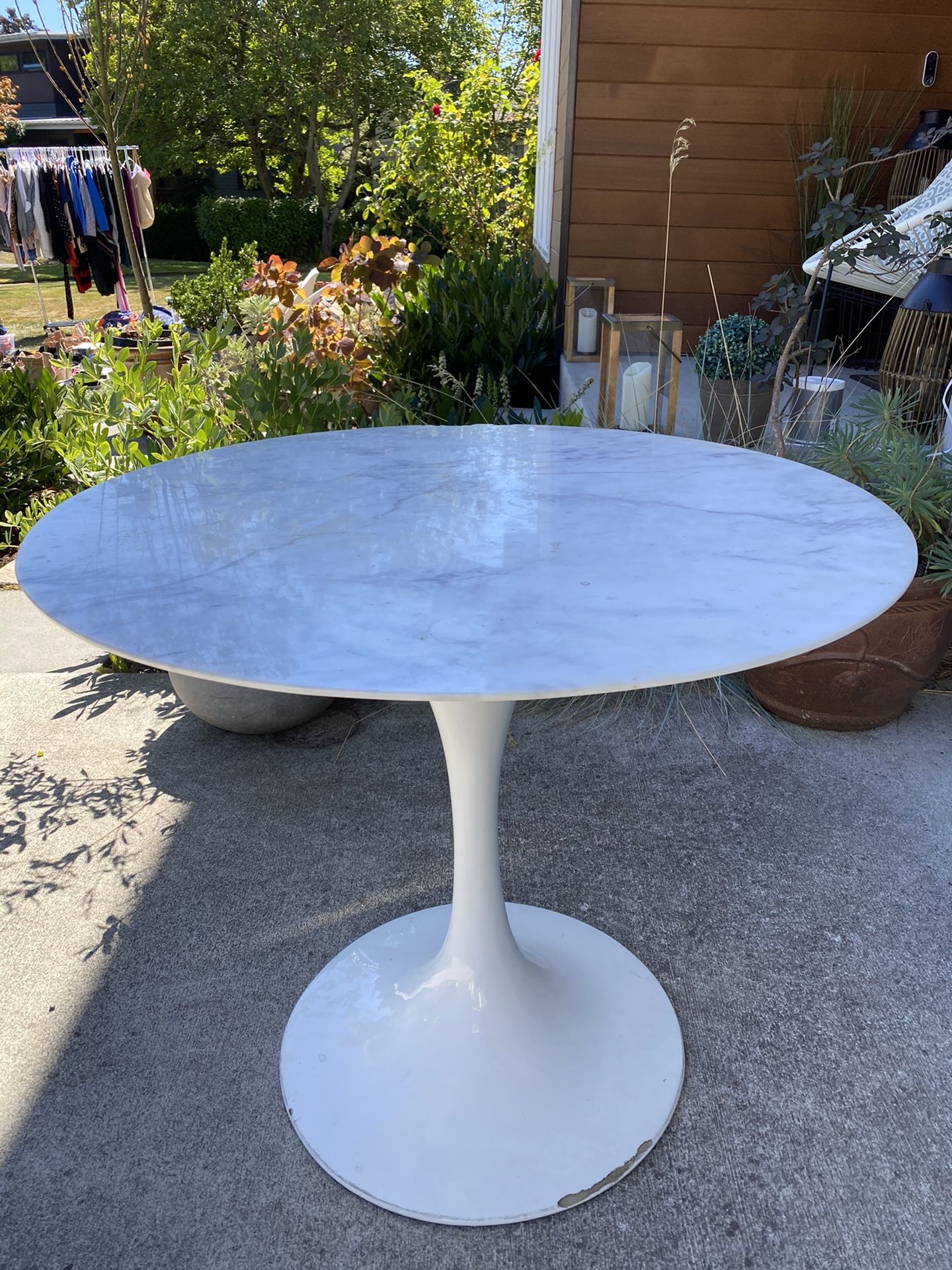 Modern White & Marble Table