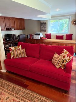 Bassett Red Couch