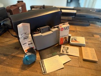 Vintage Polaroid Automatic 215 Land Camera Complete Outfit w/ Case & Accessories
