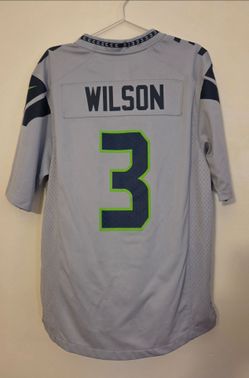 Nike Seattle Seahawks Russell Wilson #3 Jersey Men's Size M Gray Short Sleeve