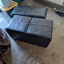 Leather Ottoman