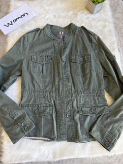 Forever 21 Women’s Olive Green Military Style Jacket Size M