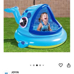 JOYIN new inflatable shade KIDDIE whale baby pool tent
