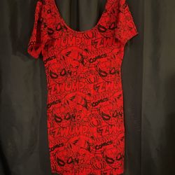 Spider-Man Marvel Dress  Off The Shoulder