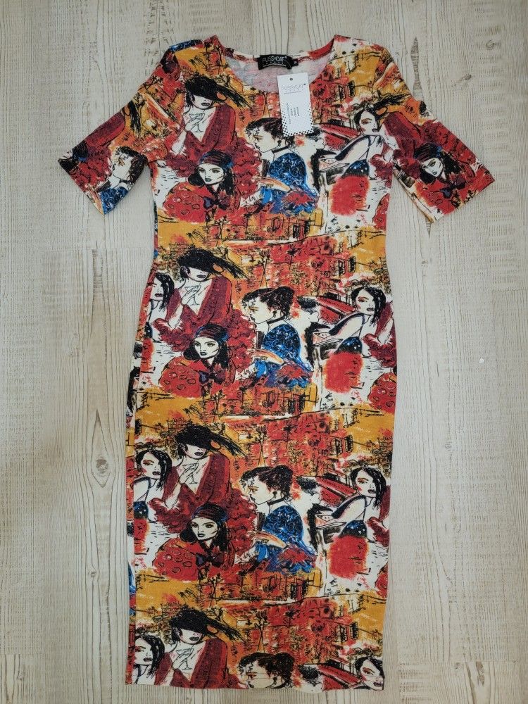 Pussycat London Artistic Midi Sweater Dress