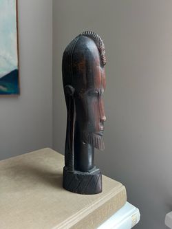 Handcrafted Wood African Bust ( firm on price )