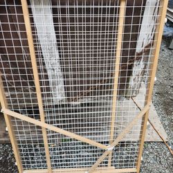 MidWest Homes for Pets Wire Mesh Pet Safety Gate, Pressure Mounted Dog Gate Measures 44 Inches.  Tall & Expands to 29-50 Inches Wide, Natural Wood