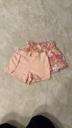 2 Summer Skorts and shorts for girls, Pink and Floral