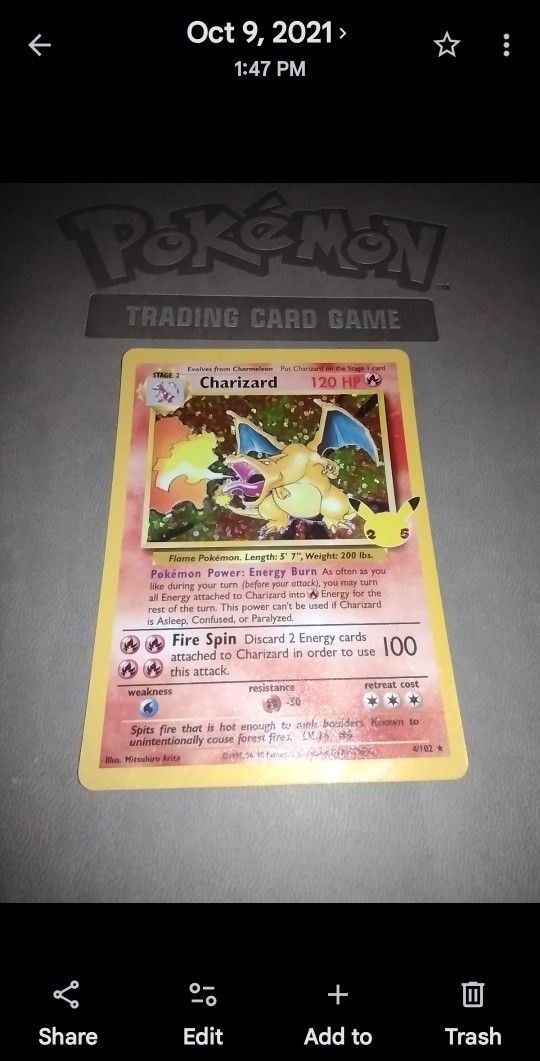Charizard - Celebrations: Classic Collection.   4/102