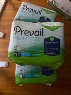 New Prevail adult diapers large