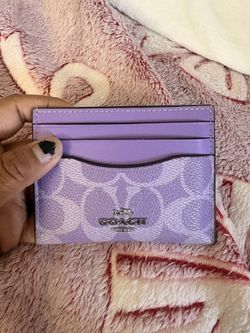 Purple Coach Card Holder
