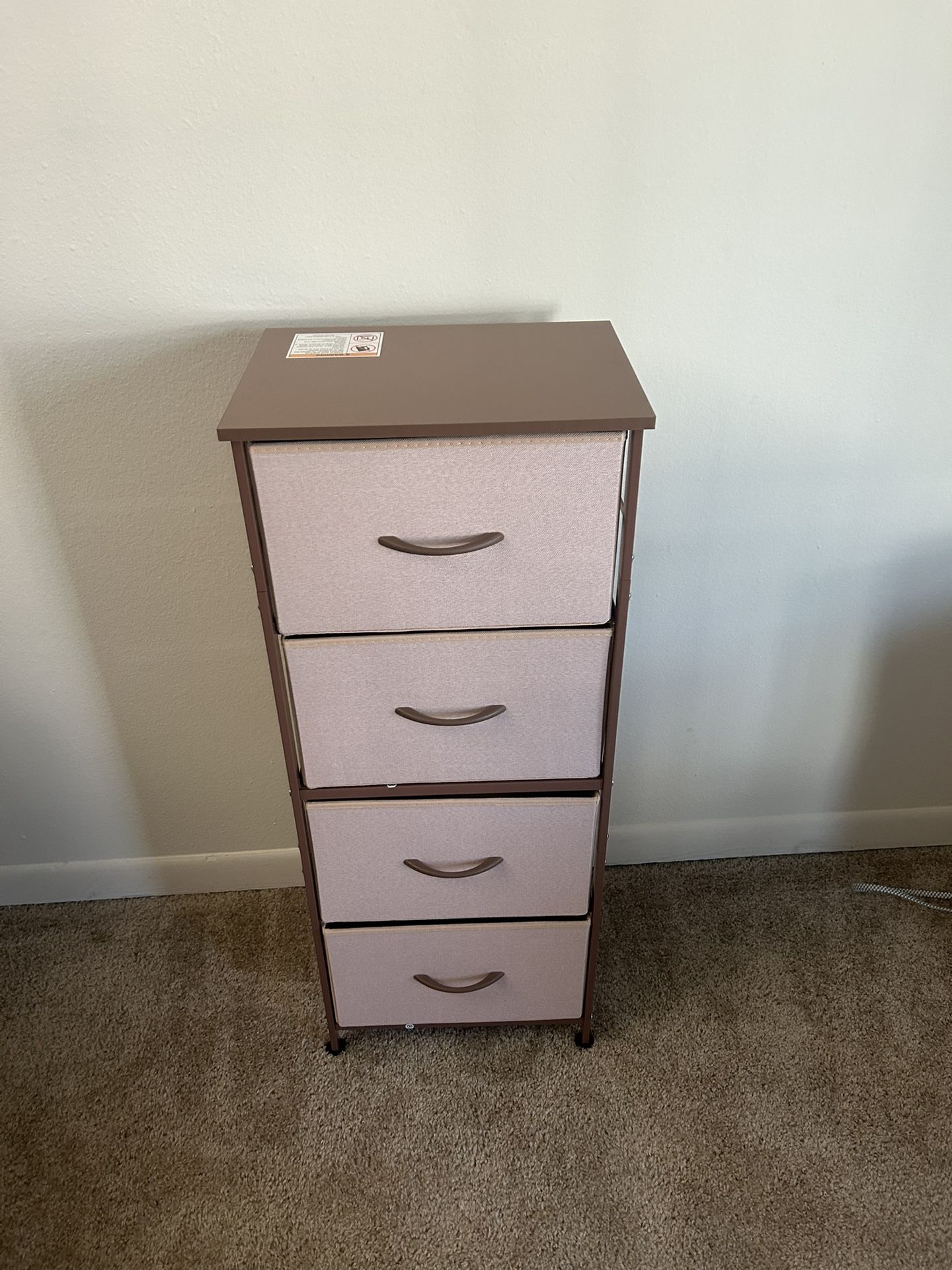 Pink Rose Dresser with 4 fabric Drawers