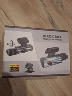 OPEN BOX/BRAND NEW: Black Box D50 Traffic Recorder Dash Cam Super HD 1296P Car Camera DVR 360