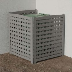 New 3 Panel Fence Screen Fence. Good for AC unit, Trash Can, Pool Equipment, Fallen Leaves. (While supplies last). Gray