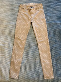 Hudson Nico Midrise Super Skinny Ankle Jeans, Size 26 - Polka Dot, Made in USA