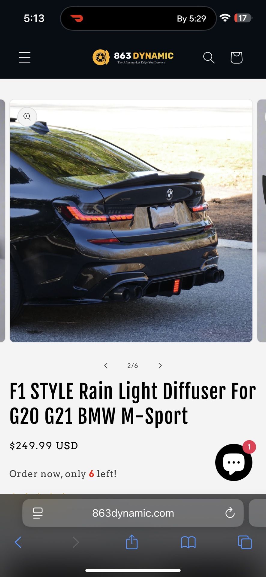 Quad Exhaust and Rear Diffuser G20