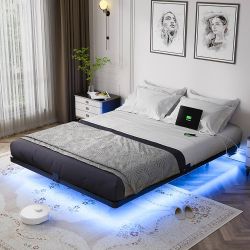 OLEVS Floating Bed Frame Queen