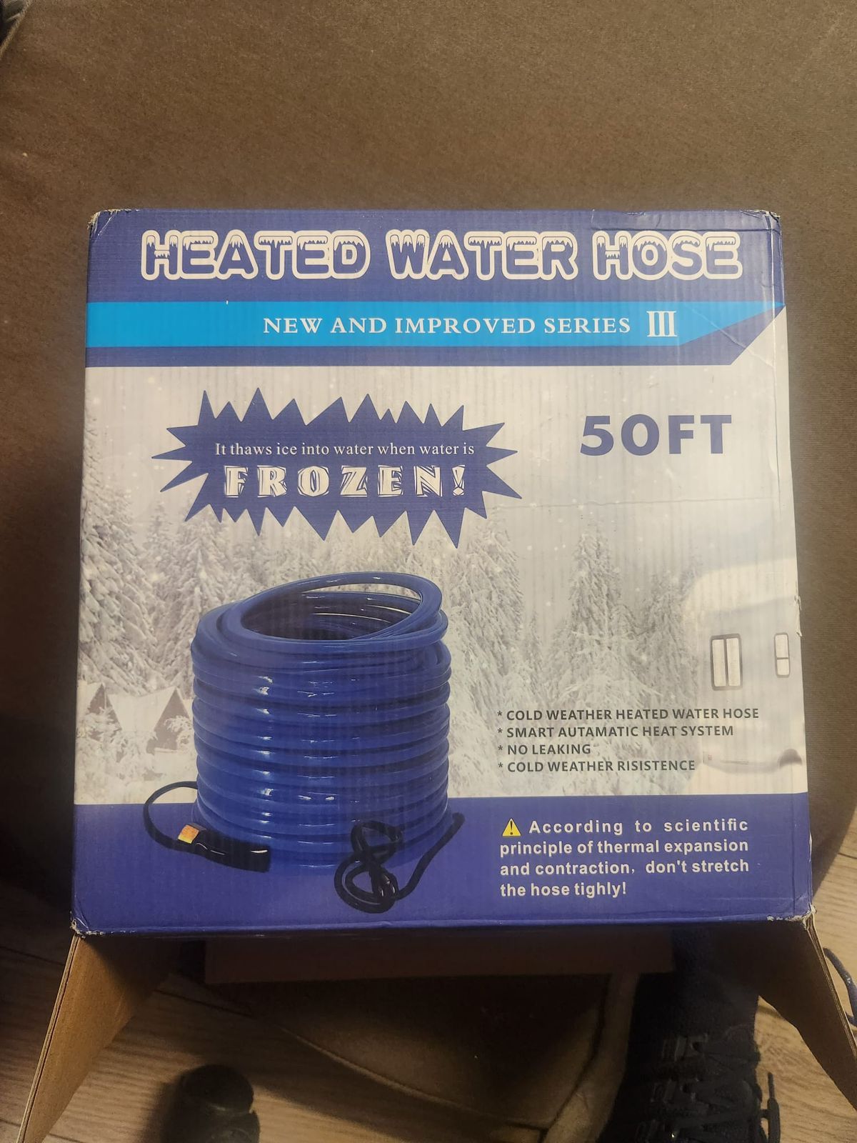 Heated Water Hose for RV,-45 ℉ Antifreeze Heated Water Hose，Rv Accessories，Rv Water Hose 30 FT 50FT 