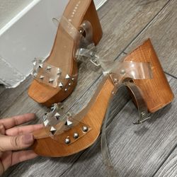 Platform Clear Heels