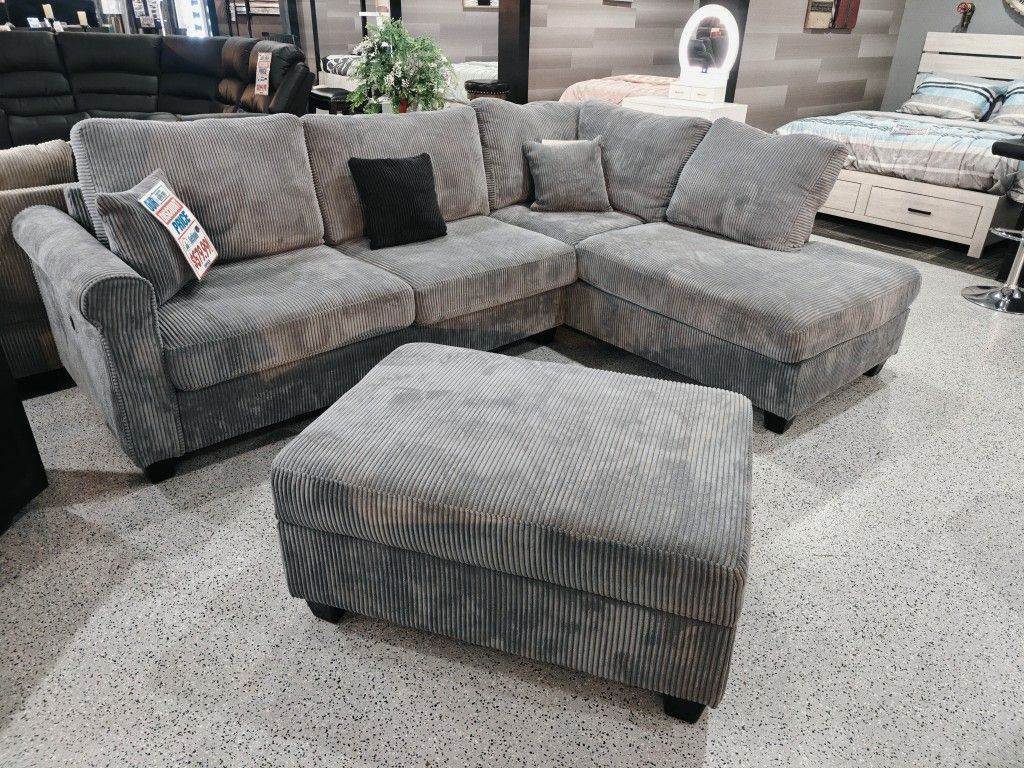 Sectional With Ottoman