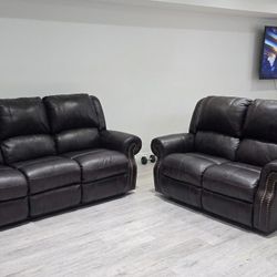 Leather Couchs $1000 Or Obo