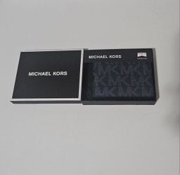 Michael Kors Slim Bifold Wallet- Navy