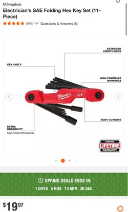 Milwaukee Electrician's SAE Folding Hex Key Set (11- Piece)