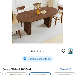 Oval dining table
