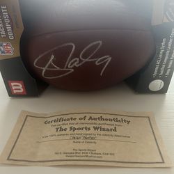 Carson Palmer Autographed NFL Wilson Ball With COA