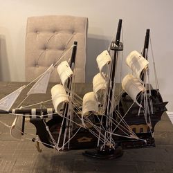 Vintage Colonial Wooden Ship