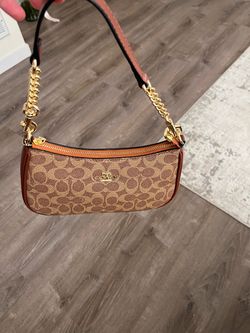 Coach Signature Mini Shoulder Bag with Chain Strap